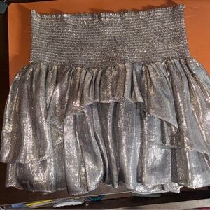 Ramy Brooke Metallic Bronze/Gold Mini skirt Large